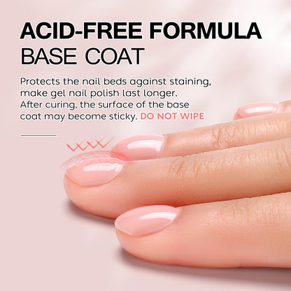 Nutrition Base Coat Soak off U V LED Hema Free Cruelty Free Vegan Gel Nail Polish